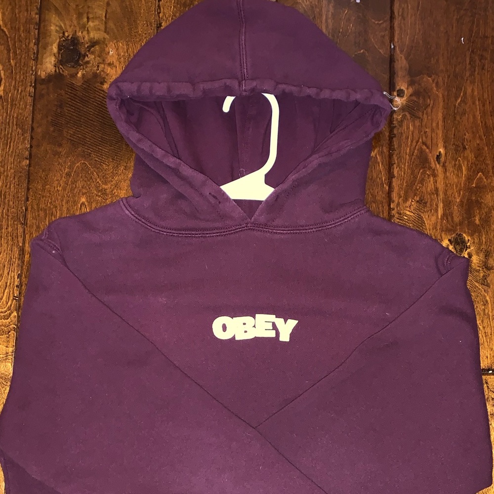 Burgundy OBEY hoodie